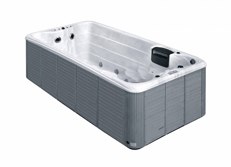 Spa de nage TILOS de chez Vendom 3 places 17 jets dont 2 à jets de nage à contre-courant pompe bi-vitesse LX 3HP panneau de commande LEDs Bluetooth à Toulouse (31000)